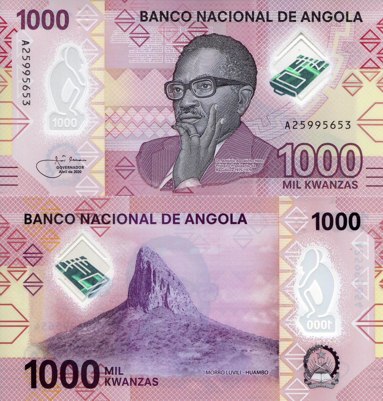 Angola 1,000 Kwanzas UNC pick #: New