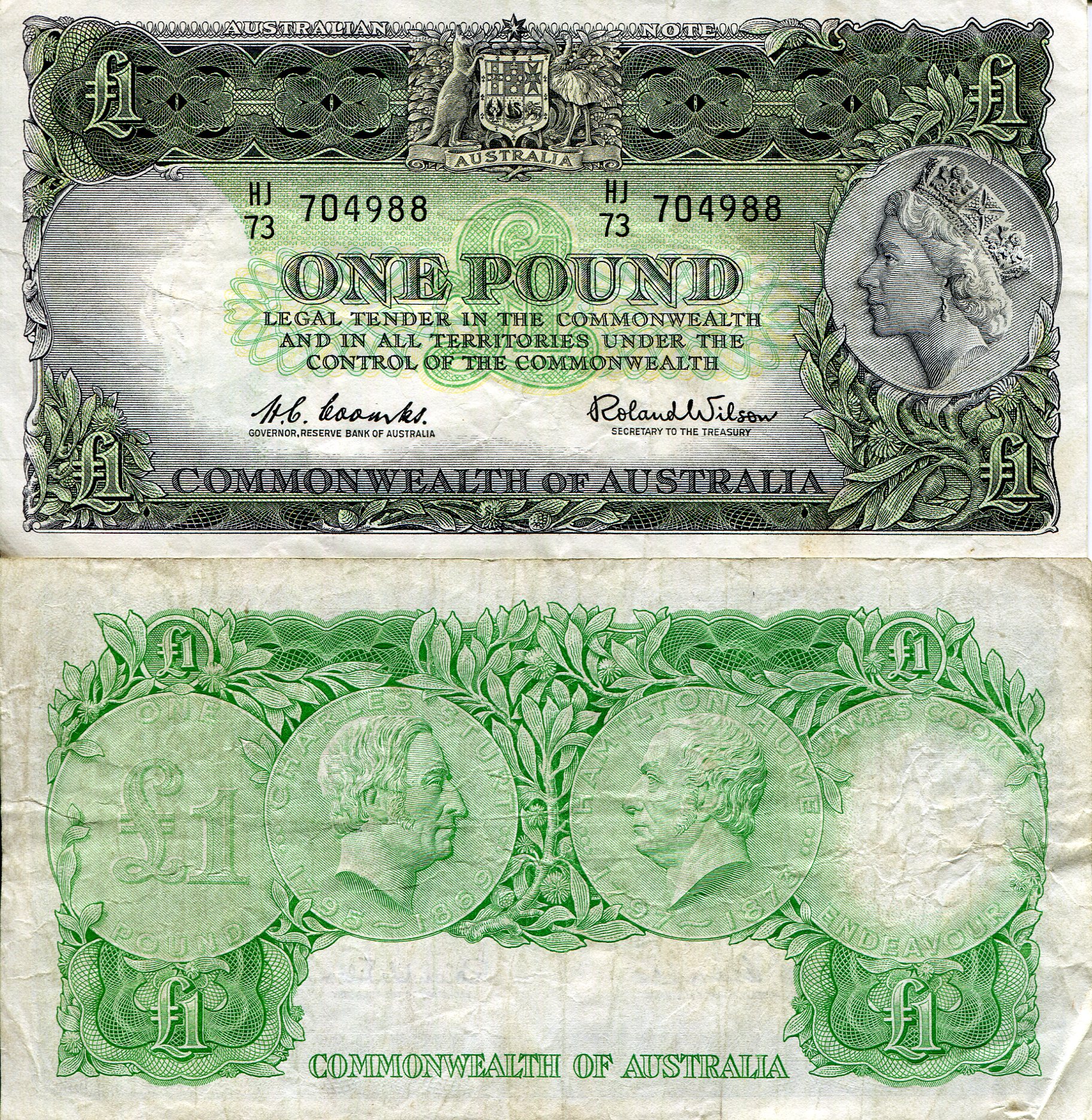 Australia  1 Pound F (see large scan) pick #: 30