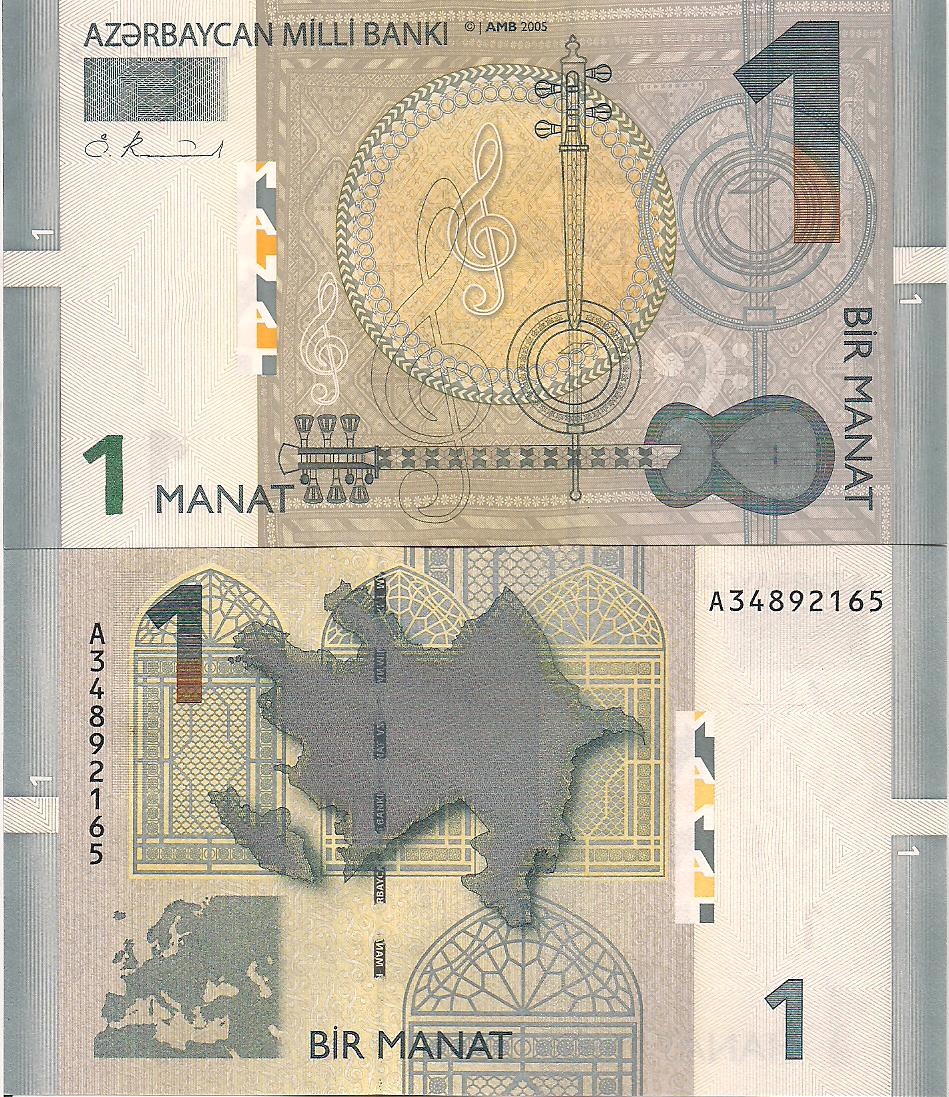 Azerbaijan  1 Manat UNC pick #: 24