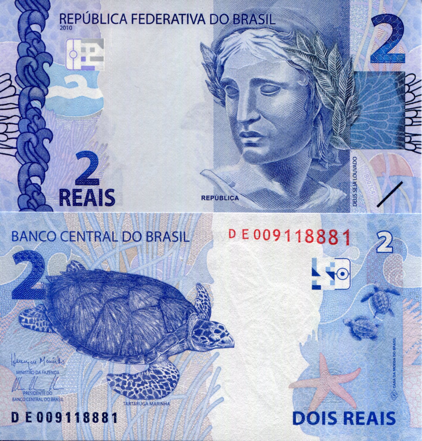 Brazil 2 Reais UNC pick #: 252c
