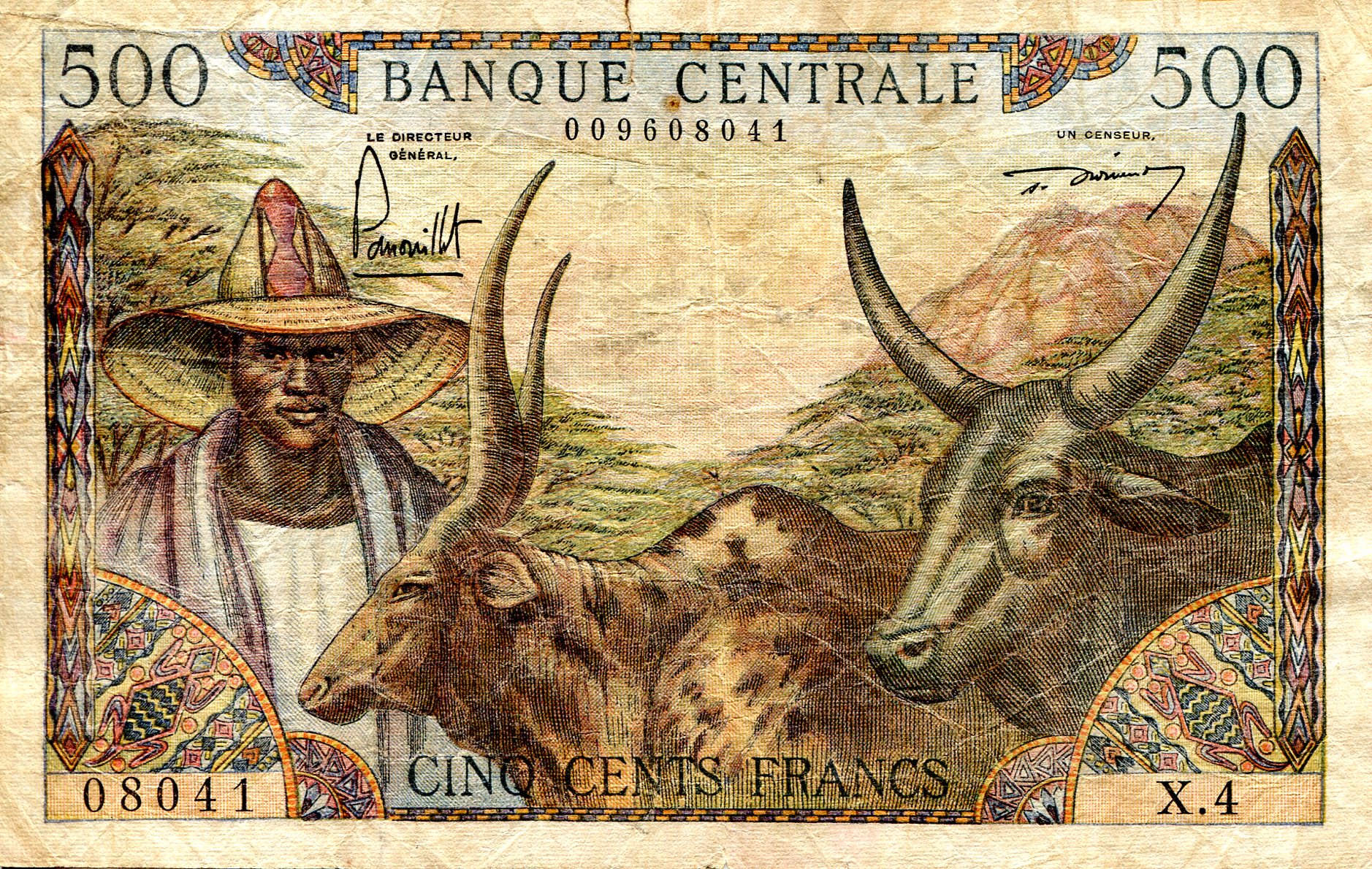 Cameroun 500 Francs VG (see large scan) pick #: 11b