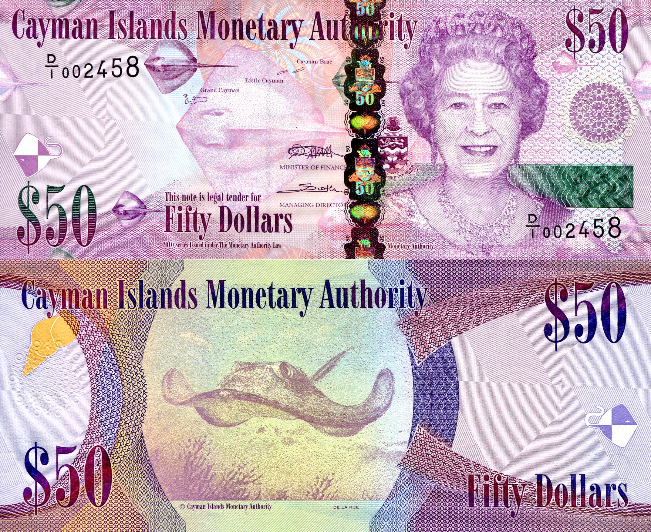 Cayman Islands 50 Dollars UNC pick #: 42a