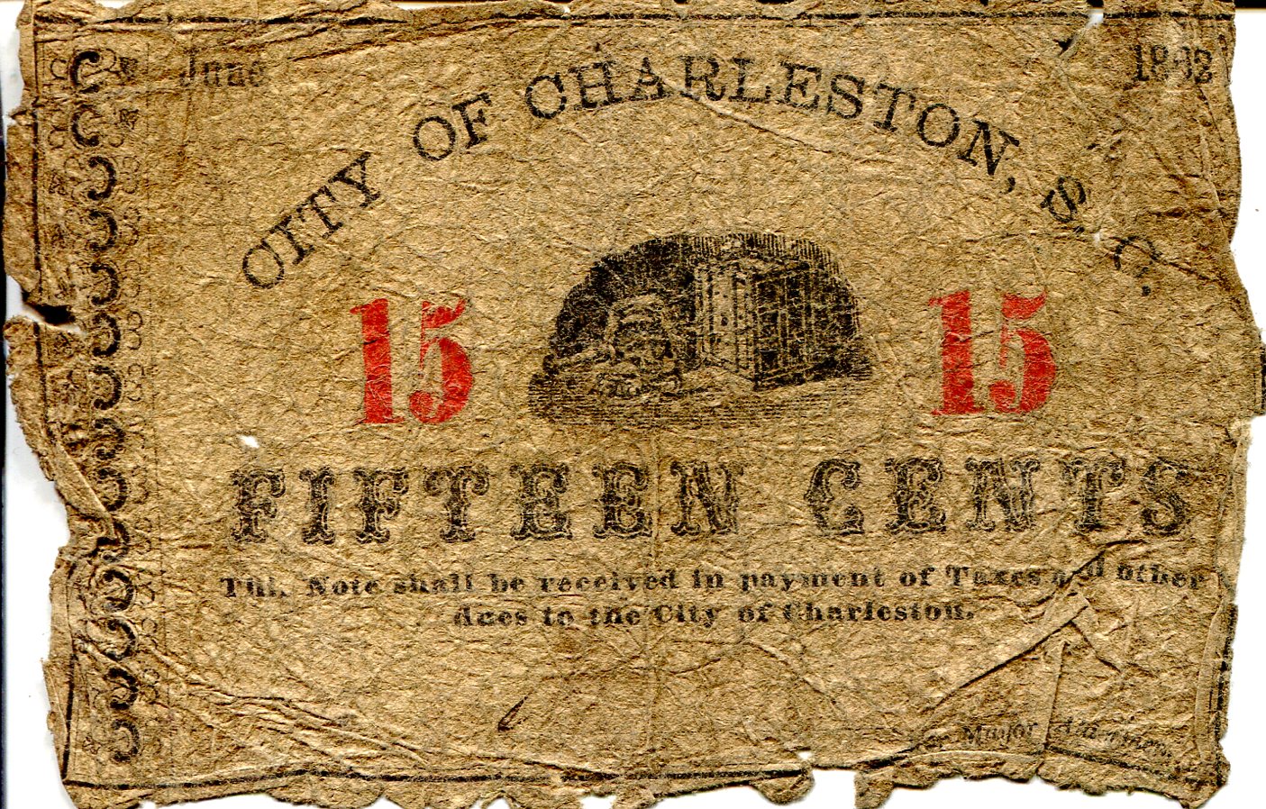 USA - Local Currency and Scrip 15 Cents Poor (see large scan) pick #: NP