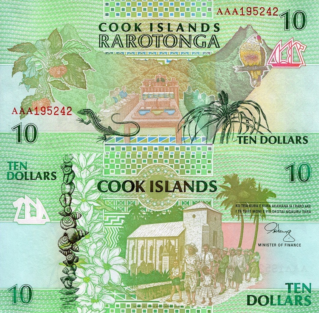 Cook Islands 10 Dollars UNC pick #: 8