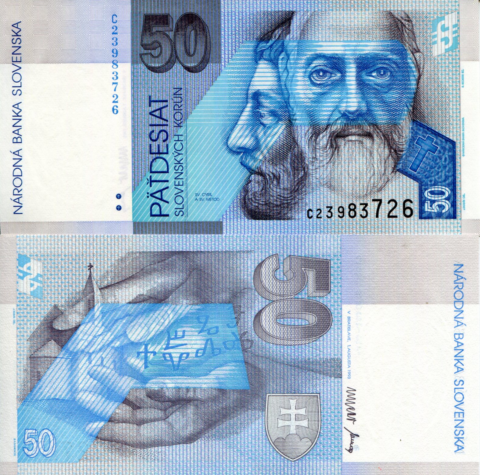 Slovakia 50 Korun UNC pick #: 21a