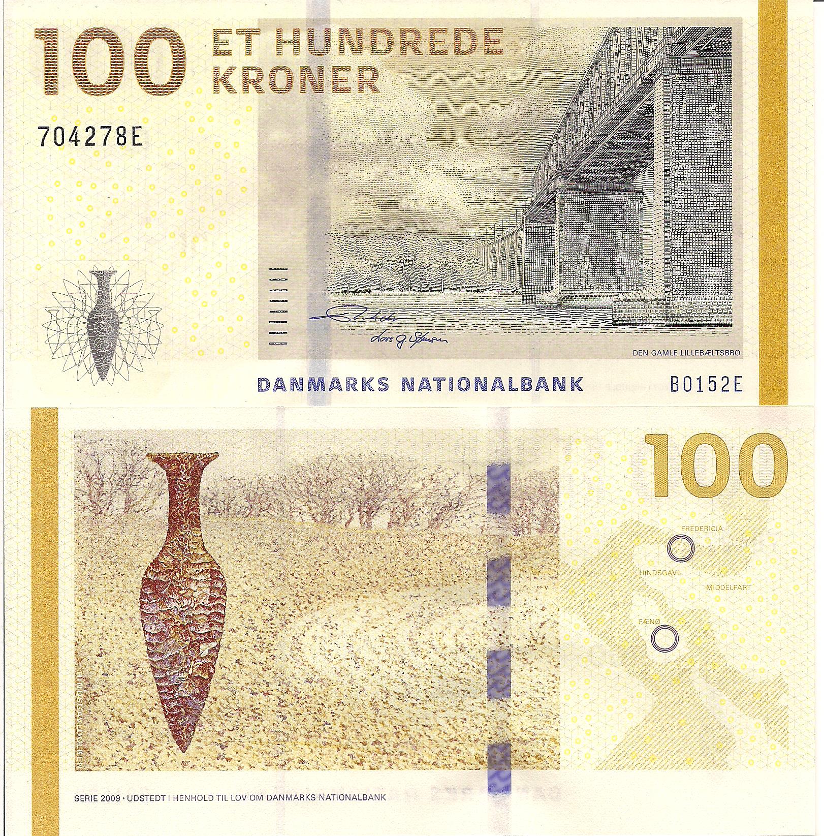 Denmark 100 Kroner UNC pick #: 66d?