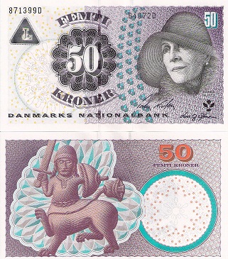 Denmark 50 Kronor Pick Number: 60d UNC Banknote
