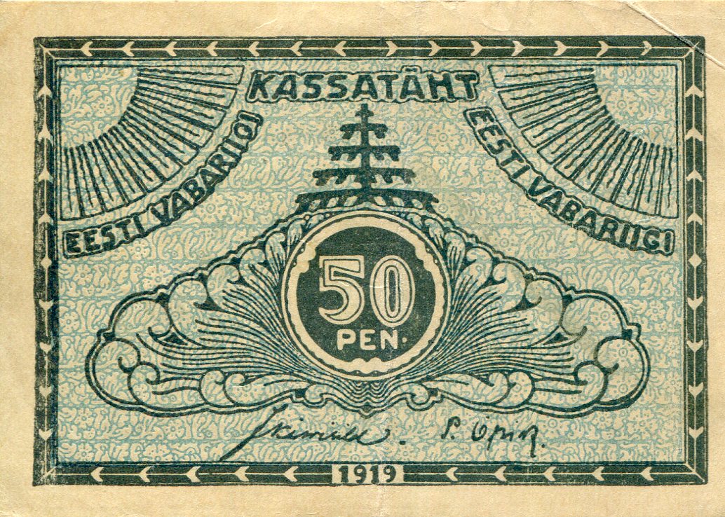 Estonia  50 Pen VF (see large scan) pick #: 42a