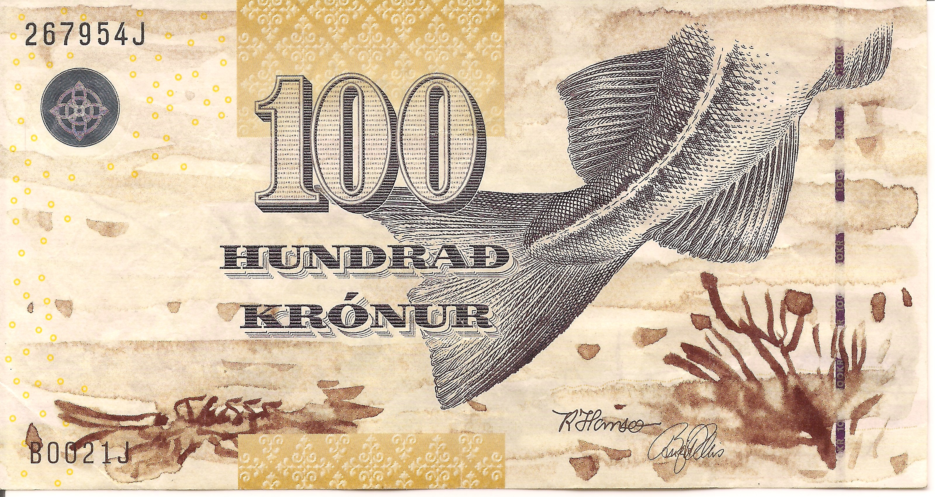 Faeroe Islands 100 Kronur VF pick #: 25