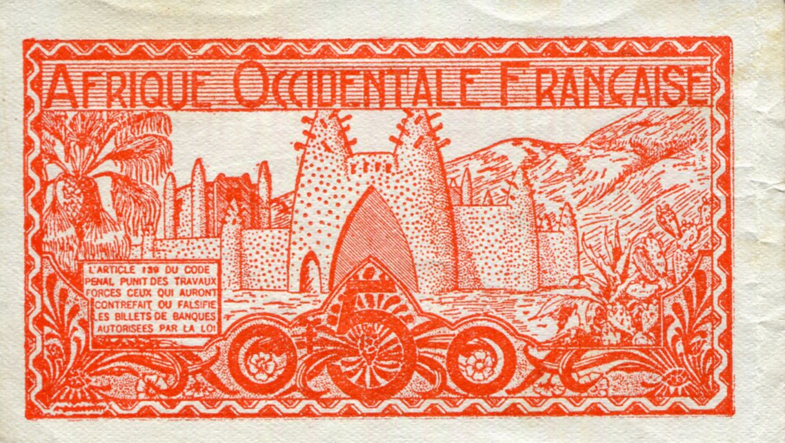 French West Africa  50 Cents VF (see large scan) pick #: 33a