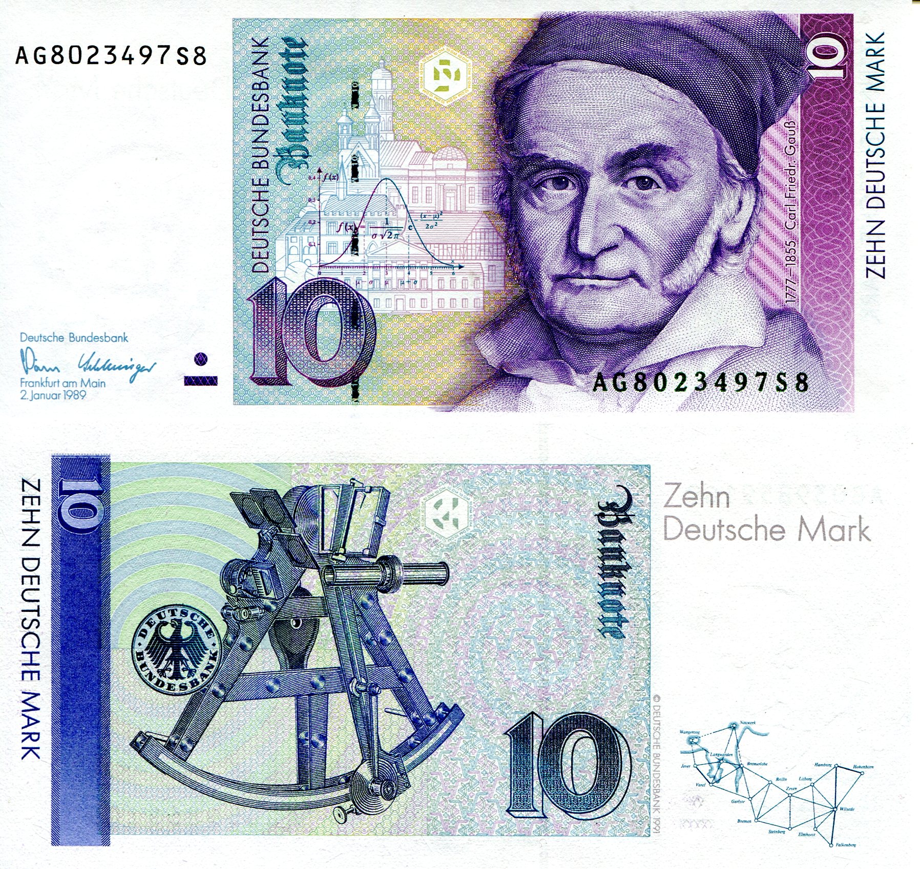 Germany, West (FDR) 10 Deutsche Marks UNC pick #: 38a