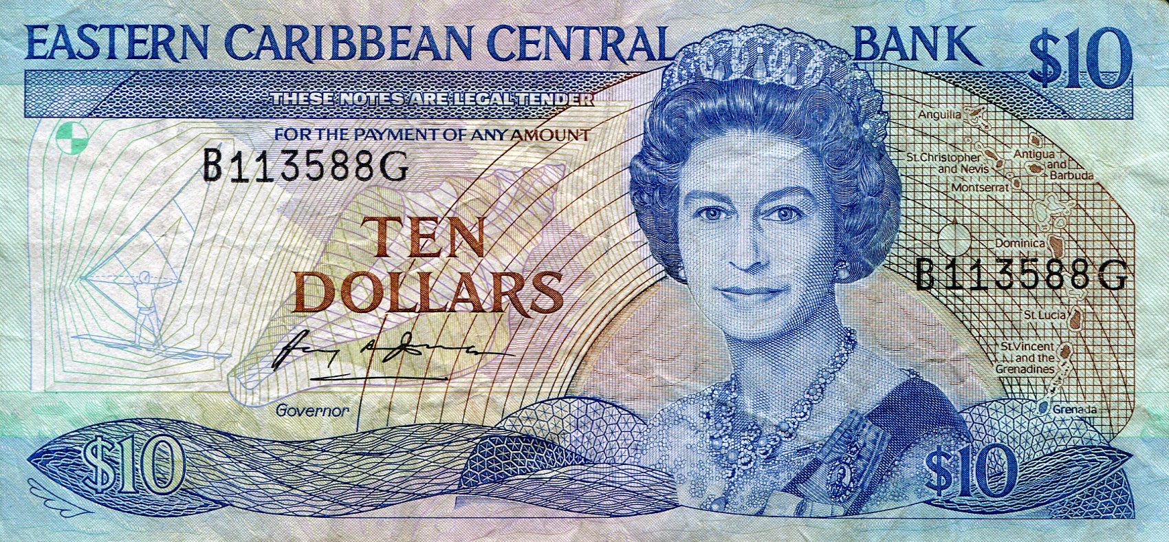 Grenada 10 Dollar VF (see large scan) pick #: 23G1