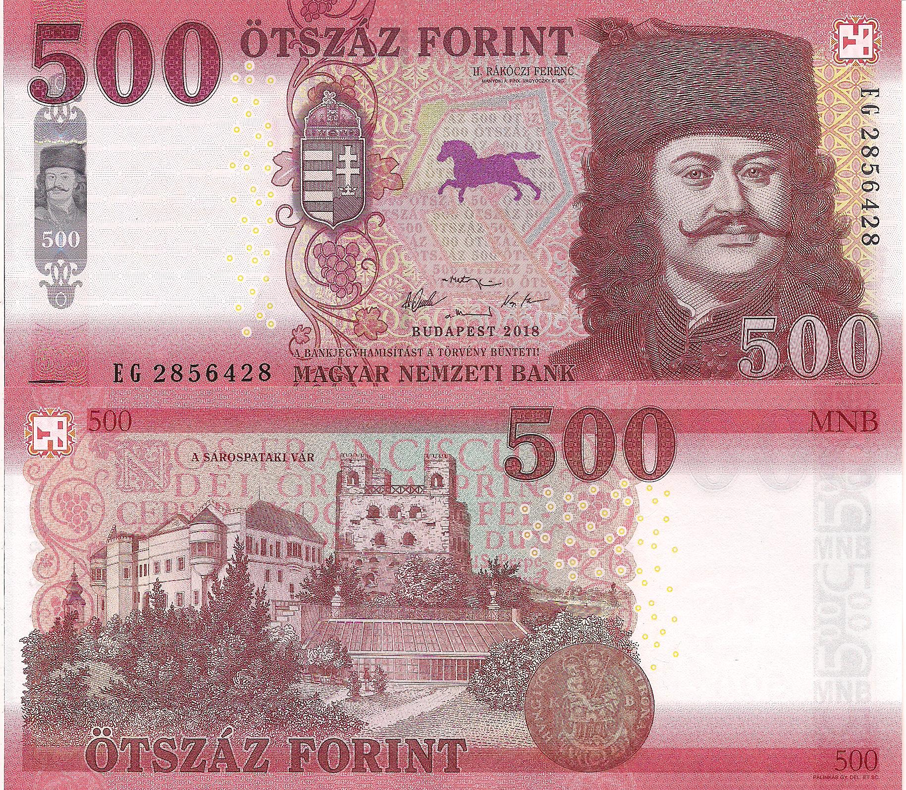 Hungary 500 Forint UNC pick #: New