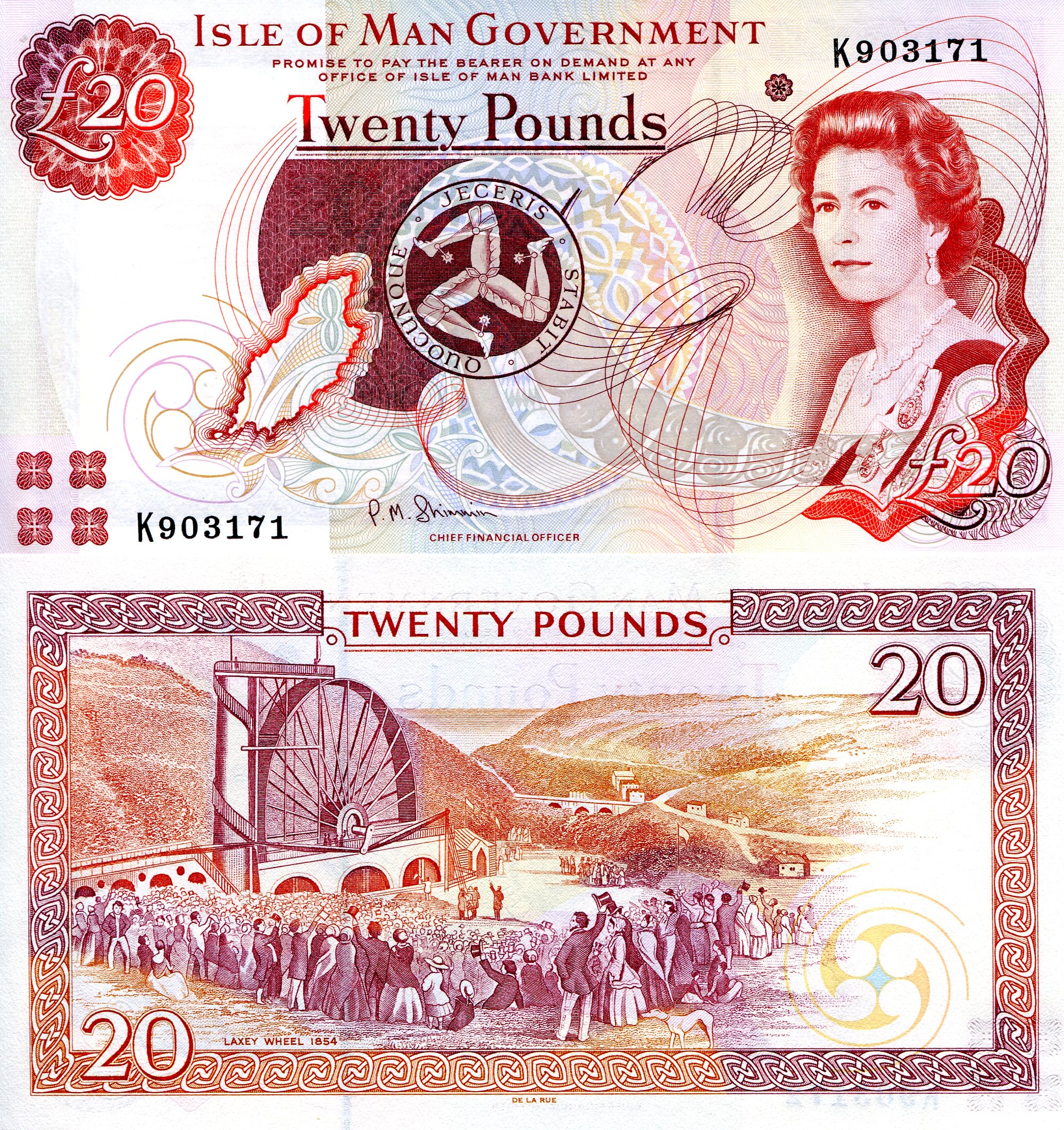 Isle of Man 20 Pound UNC pick #: 45b