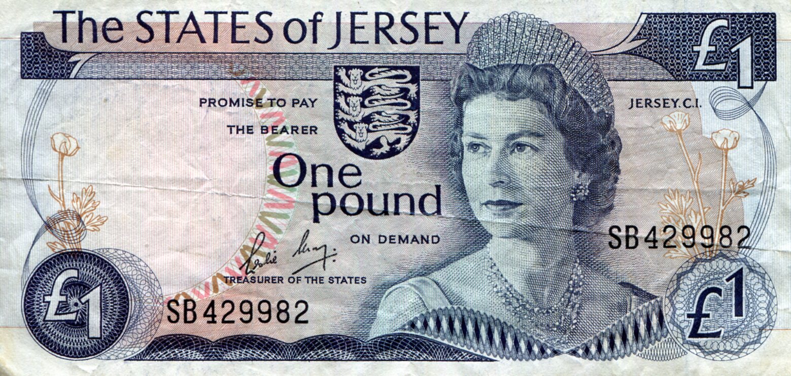 Jersey 1 Pound F/VG (see large scan) pick #: 11b