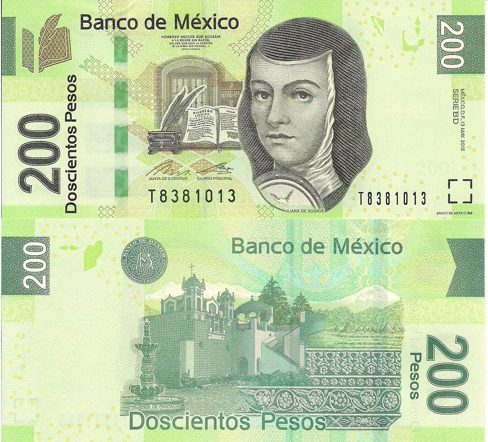 Mexico 200 Pesos UNC pick #: 125p