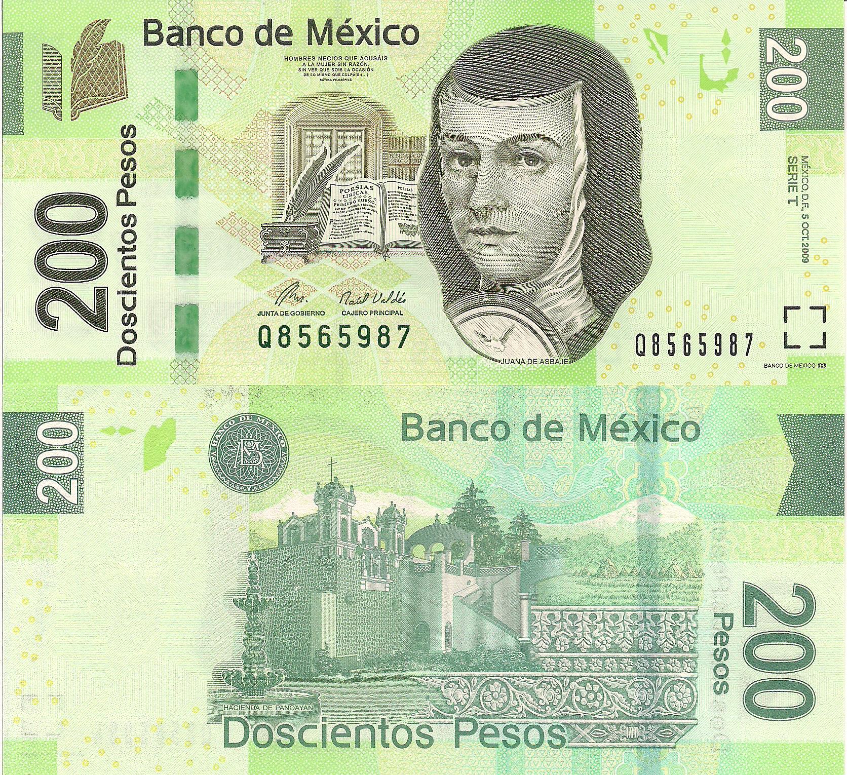 Mexico 200 Pesos UNC pick #: 125f
