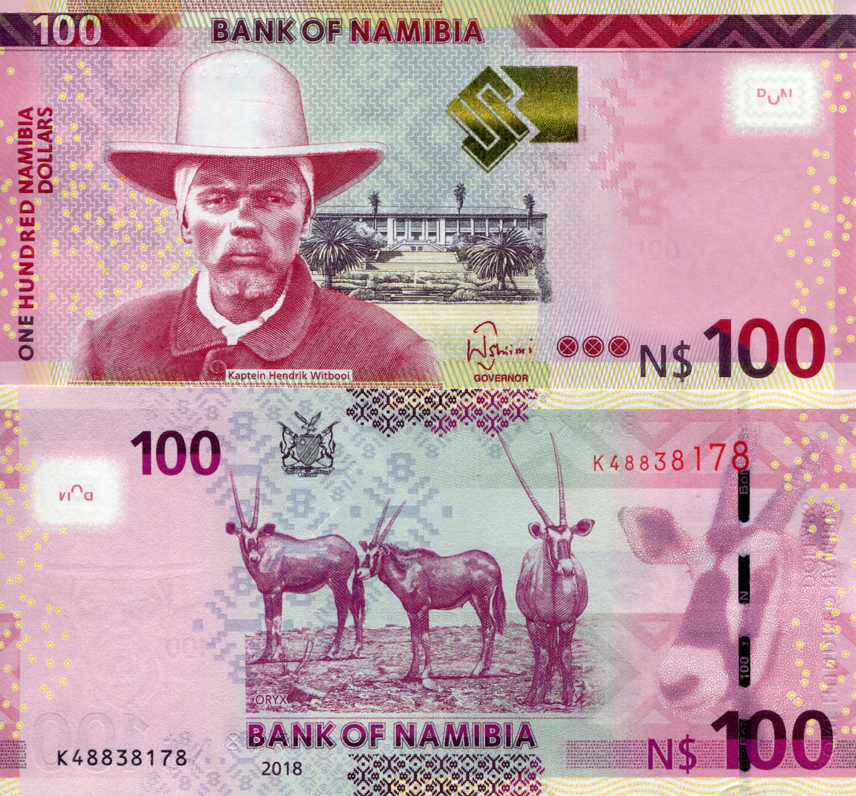 Namibia 100 Dollars UNC pick #: 14b