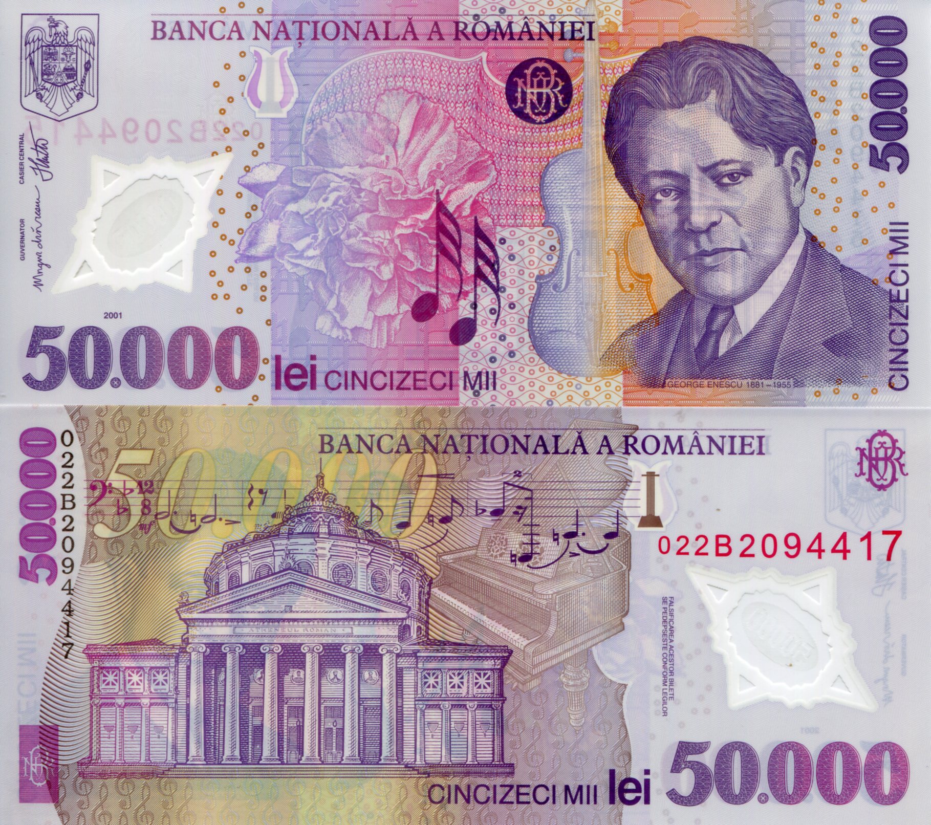 Romania  50,000 Lei UNC pick #: 113a