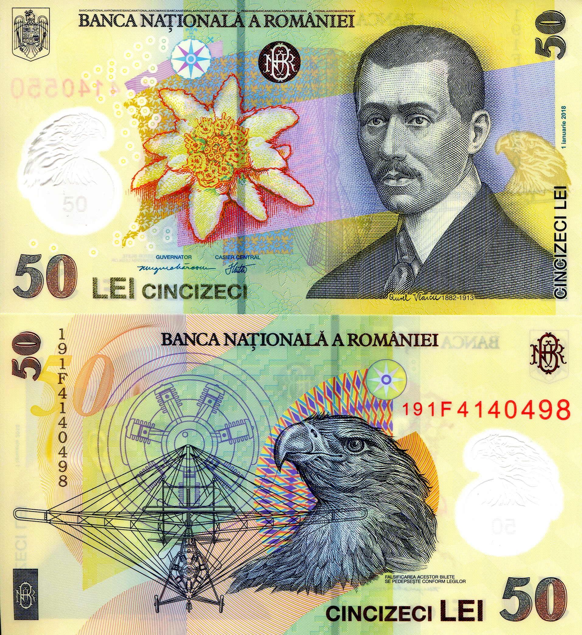 Romania  50 Lei UNC pick #: 120a