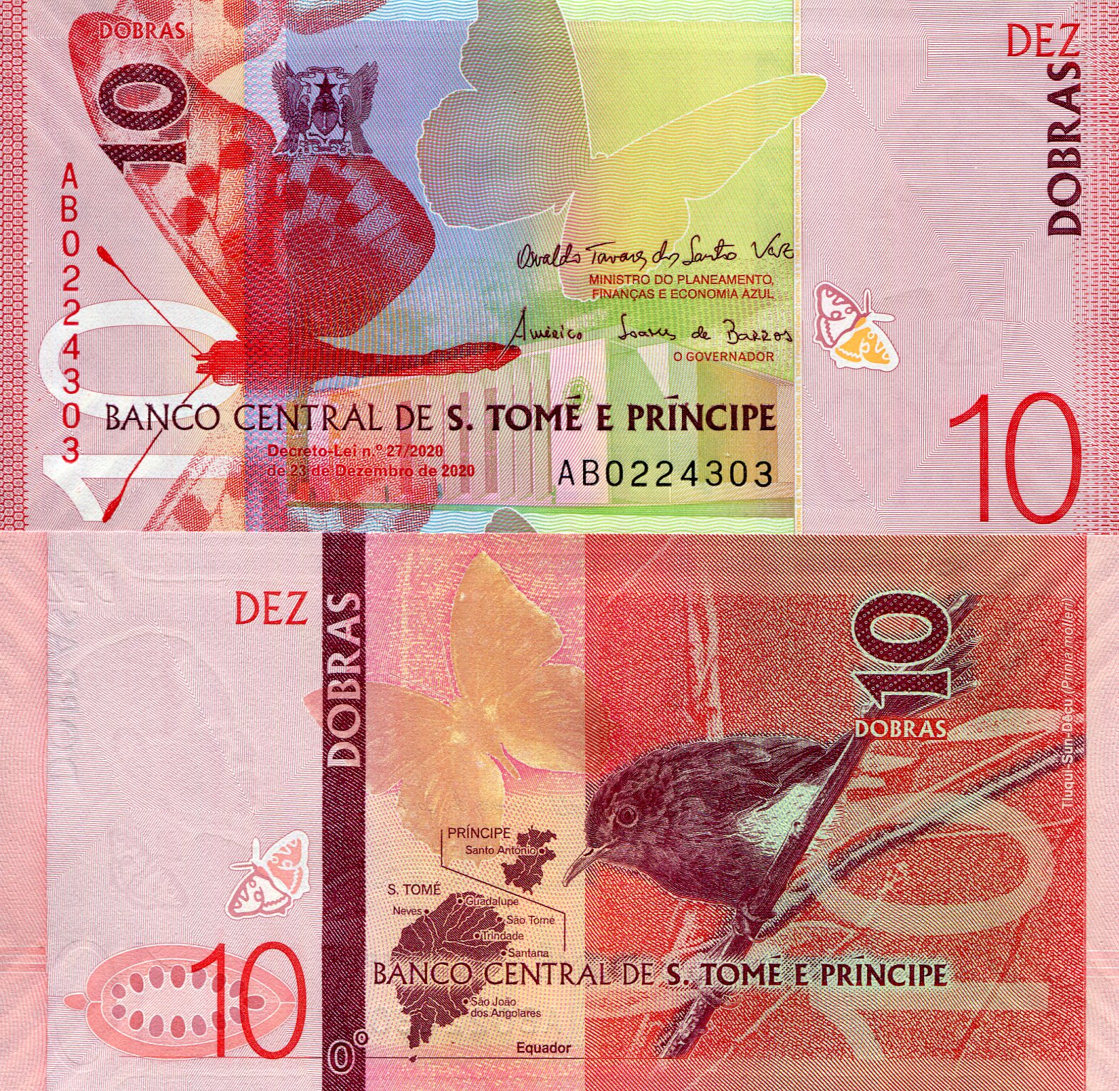 Sao Tome (Saint Thomas & Prince) 10 Dobras UNC pick #: New