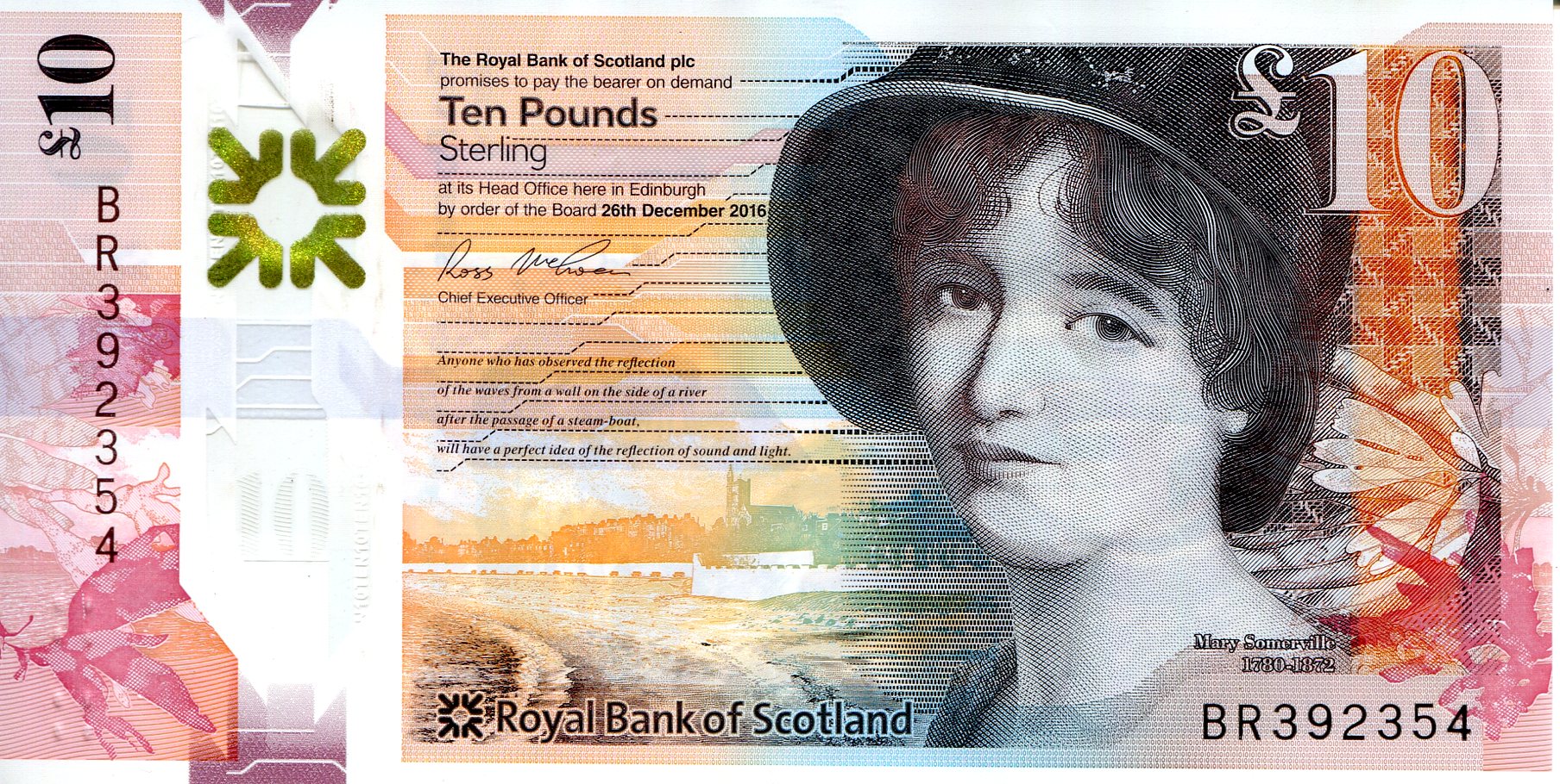 Scotland 10 Pounds VF+ pick #: New