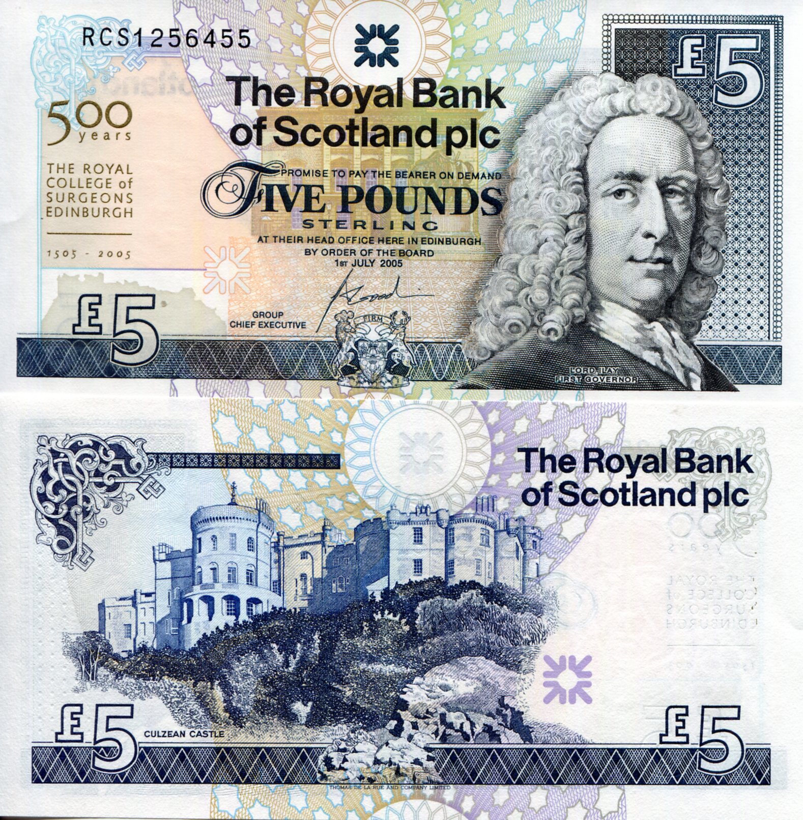 Scotland 5 Pound UNC pick #: 364