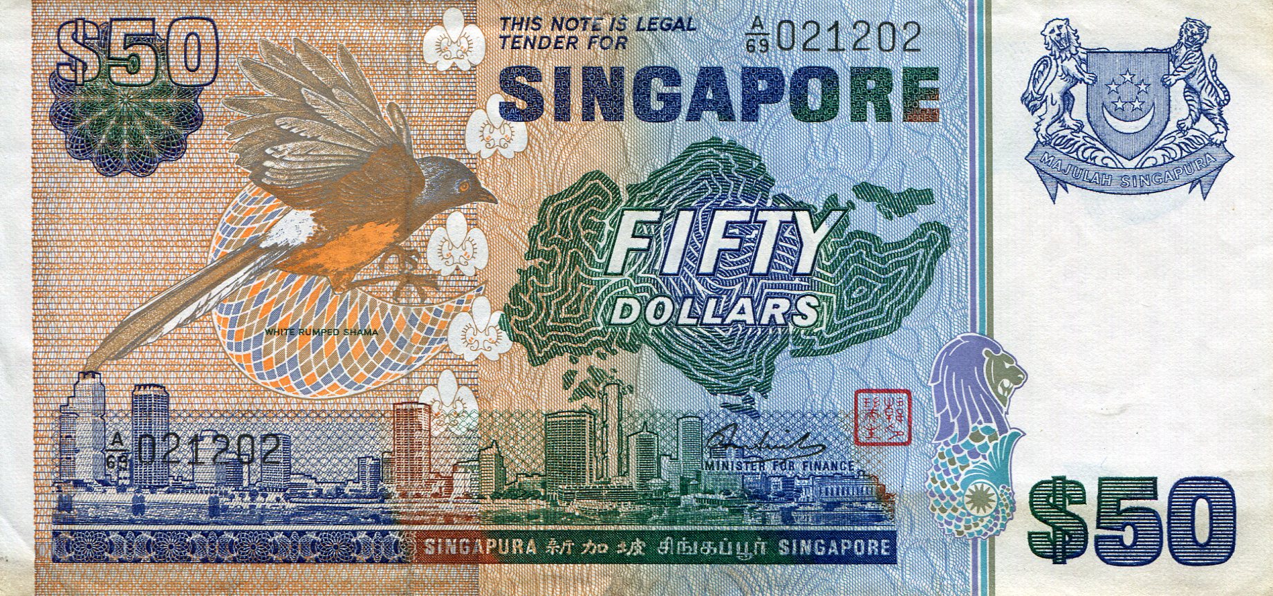 Singapore 50 Dollars VF (see scan) pick #: 13b