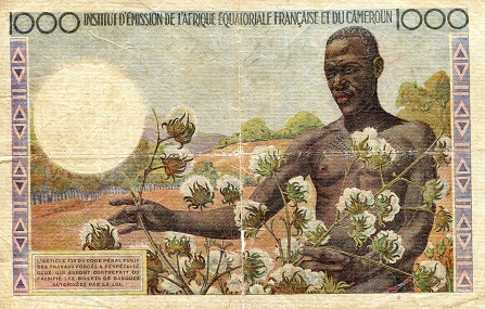 French Equatorial Africa 1,000 Francs VG/G (see large scan) pick #: 34