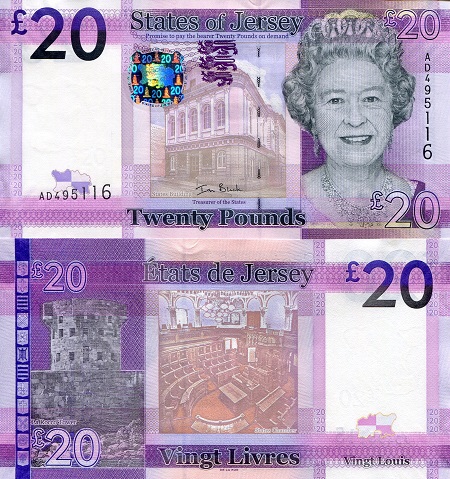 Jersey 20 Pounds Pick Number: 35a UNC (capping) Banknote