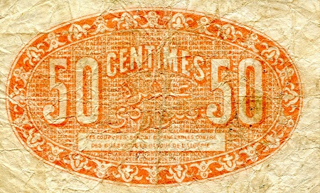 Algeria 50 Centimes VG (see large scan) small pinholes pick #: UK