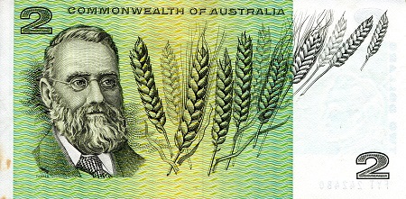 Australia  2 Dollars VF+ (foxing/corner issues) pick #: 38c