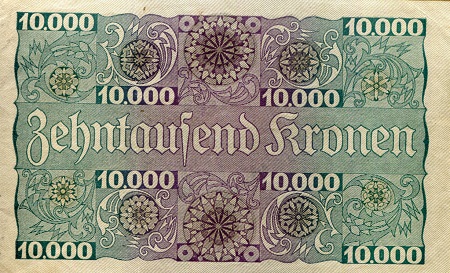 Austria 10,000 Kronen VF (See large scan) pick #: 85a