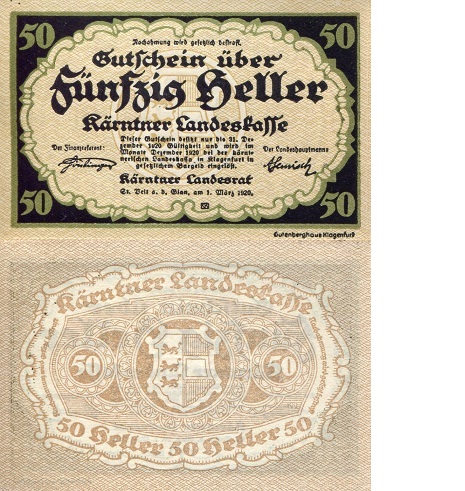 Austria (Regional) 50 Heller Pick Number: s108 aUNC Banknote