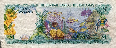 Bahamas  1 Dollars F/VG (See large scan) pick #: 35b