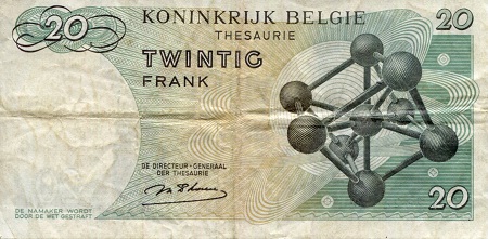 Belgium 20 Francs VG (see larger scan) pick #: 138a