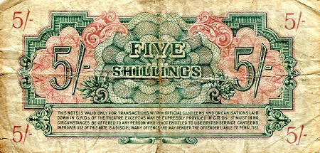 Great Britain 5 shillings F/VG (see large scan) pick #: m13a