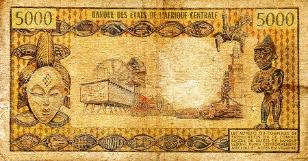 Cameroun 5,000 Francs VG (see large scan) pick #: 17c
