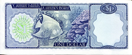 Cayman Islands 1 Dollar aUNC (see large scan) pick #: 1a