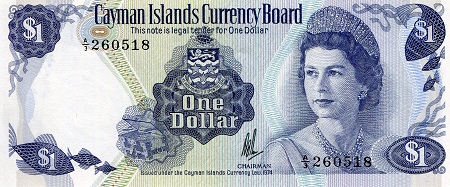 Cayman Islands 1 Dollar UNC pick #: 5a