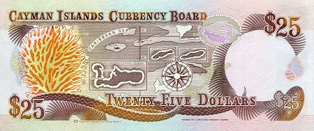 Cayman Islands 25 Dollars UNC pick #: 14a