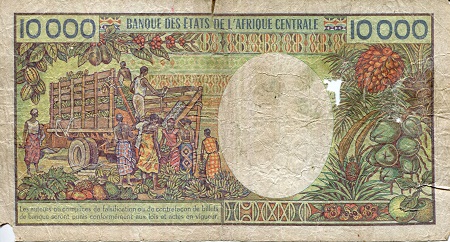 Congo Republic 10,000 Francs G/Poor (see large scan) pick #: 13a