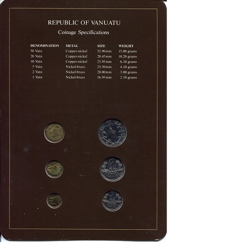 Vanuatu  1-50 Vatu UNC (Board may have some wear - see large scan) Coin
