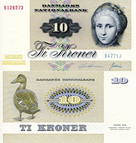 Denmark 10 Kroner Pick Number: 48g UNC Banknote