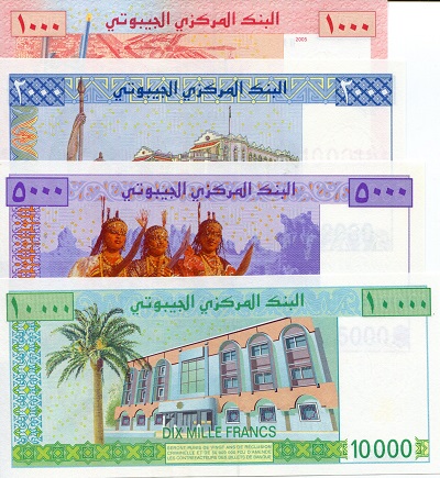 Djibouti 1,000 - 10,000 Francs aUNC (see large scan) pick #: New