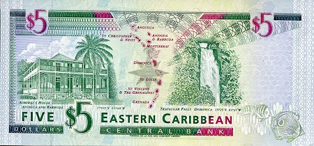 Dominica  5 Dollars aUNC pick #: 31D