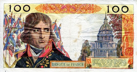 France 100 Francs F/VG (pinholes in note) pick #: 144