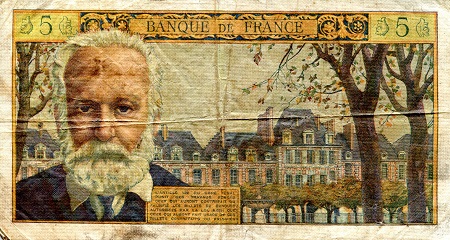 France 5 Nouveaux Francs F/VG (See large scan) pick #: 141