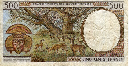 Gabon 500 Francs VG (See large scan) pick #: 401La
