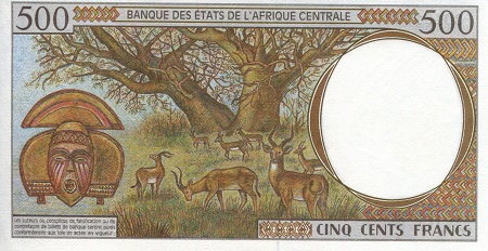 Gabon 500 Francs UNC pick #: 401Lg